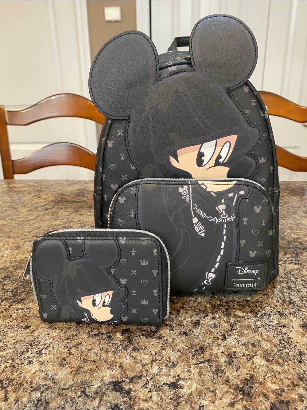 Loungefly Disney Kingdom Hearts King Mickey Mouse Mini Backpack & Wallet Set